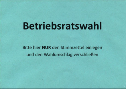 Stimmzettelumschlge Betriebsratswahl  C6, rot oder blau