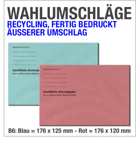 Briefwahlumschläge