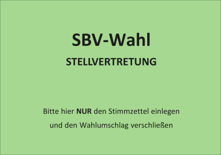 Kombipaket SBV-Wahl � 4 Umschl�ge f�r Vertrauensperson, Stellvertretung und Briefwahl