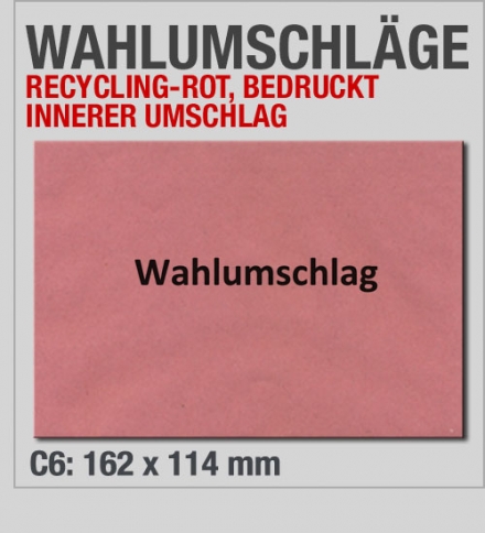Motiv 2- Innere Wahlumschlge, Rot, C6