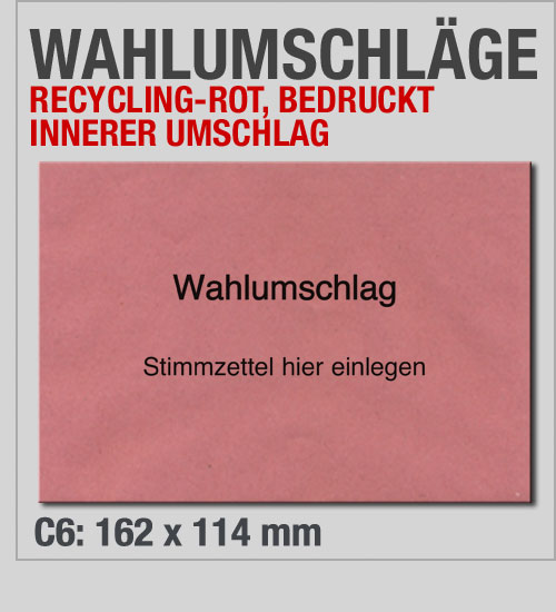 Motiv 6 - Innere Wahlumschl�ge, Rot, C6