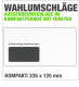 Aussendeumschl�ge �Enth�lt wichtige Wahlunterlagen� � 235 � 125 mm