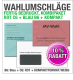 Kombipaket JAV-Wahl � Rote C6-, Blaue B6- und Wei�e Kompaktumschl�ge