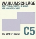 uere Wahlumschlge, Grau, C5, blanko, Versandtaschen