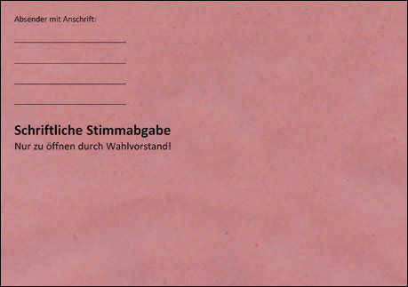 Briefwahlumschläge zur Betriebsratswahl - Rücksendeumschläge in Rot